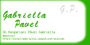 gabriella pavel business card